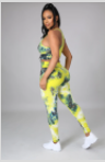 Load image into Gallery viewer, Tie Dye Sport Pants Set-Lime Green/Blue