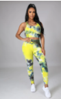 Load image into Gallery viewer, Tie Dye Sport Pants Set-Lime Green/Blue