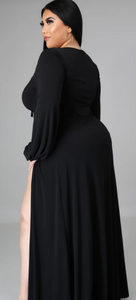 Maxine Maxi with splits-Black