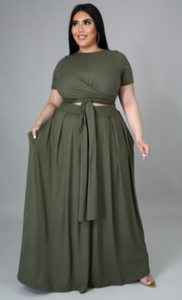 Olivia Skirt set- Olive