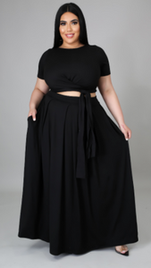 Olivia Skirt Set- Black