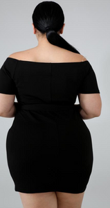 Unzip Me Body-con Black Dress