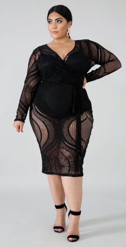 Black Peak-a-boo Dress