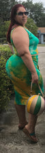 Load image into Gallery viewer, Green/Gold Tie Dye Skirt set