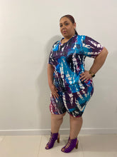 Load image into Gallery viewer, Purple tie dye short set